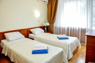 Фото номера Стандарт с двумя односпальными кроватями Гостиница Пансионат Нева г. Алушта 2