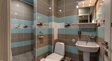 Фото номера Бирюзово-бежевый двухкомнатный Гостевой дом Guest House Lora г. Алушта 2